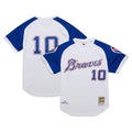 Chipper Jones Atlanta Braves Mitchell & Ness 2004 Cooperstown Collection Authentic Throwback Jersey - White